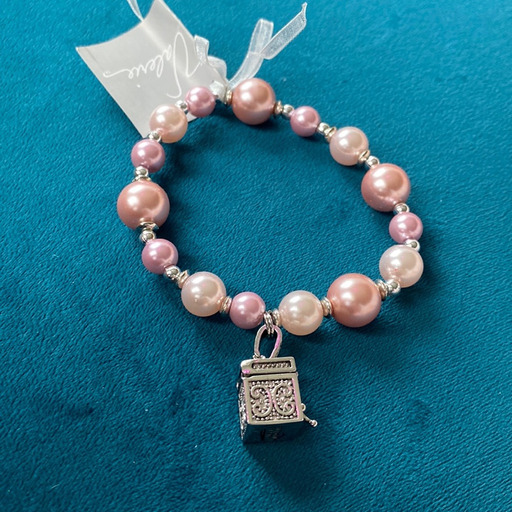 Prayer Box Faux Pearl Pink Bracelet by Valerie